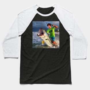 Surf FIshing Baseball T-Shirt